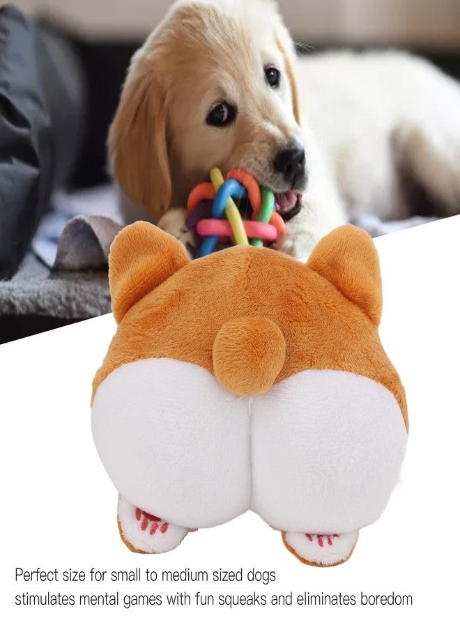 Sorandy لعبة مضغ على شكل مؤخرة كلب كورجي، ألعاب كلاب قطيفة تصدر صوتاً، ألعاب تسنين تصدر صوتاً للجراء، مصنوعة من ألياف البوليستر فائقة النعومة للحيوانات الأليفة الصغيرة والمتوسطة الحجم - Image 4